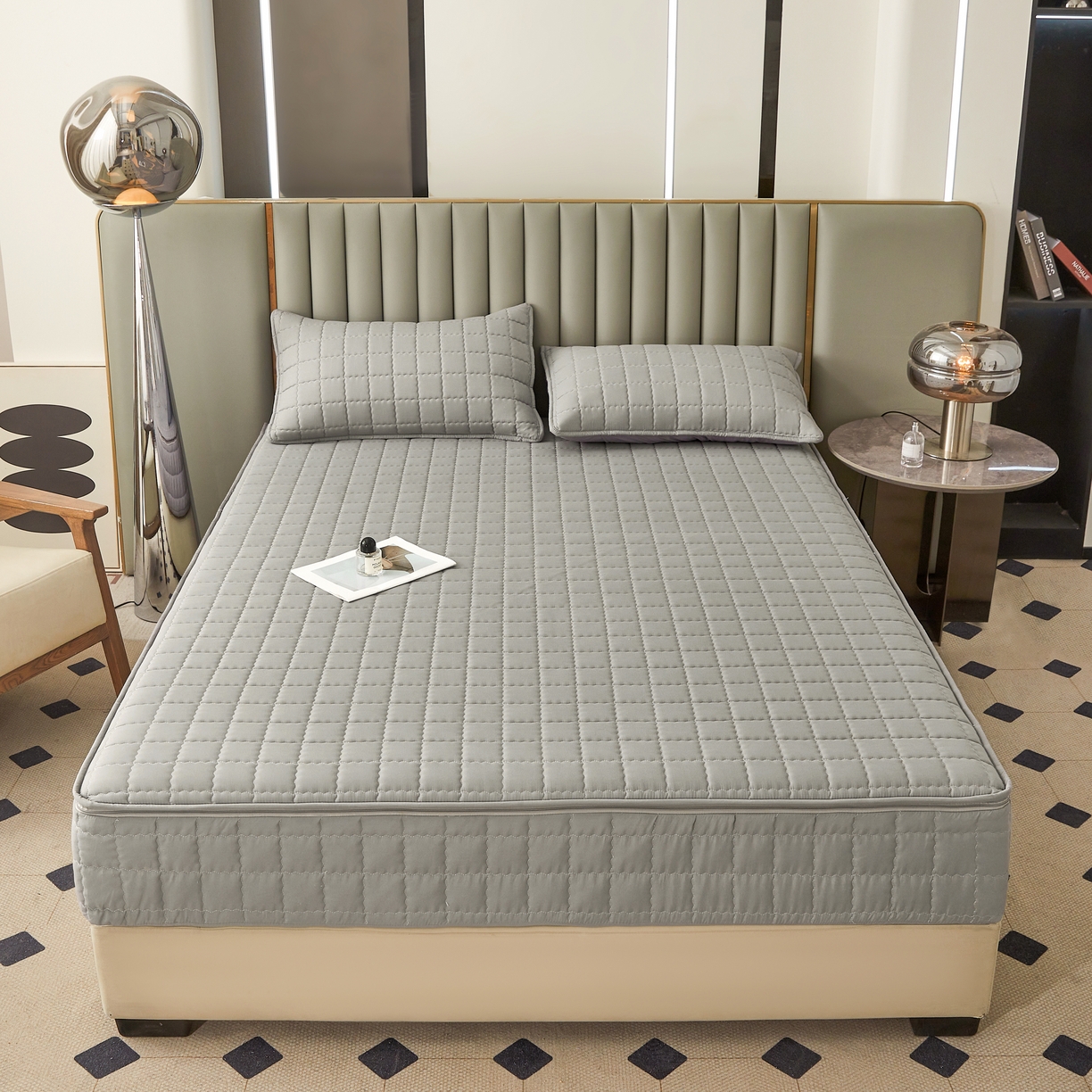 91家纺网 家纺一手货源 找家纺 （总）欧邦 2025新款可拆卸六面全包夹棉床笠