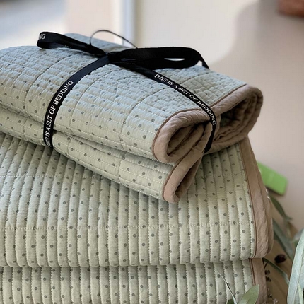 91家纺网 家纺一手货源 找家纺 （总）汇庭 2025新款全棉床盖三件套-实拍