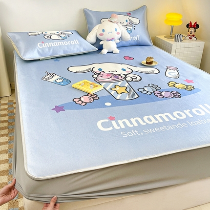 91家纺网 家纺一手货源 找家纺 （总）米帛家纺 2025新款 A类大版三丽鸥冰藤席-床笠款