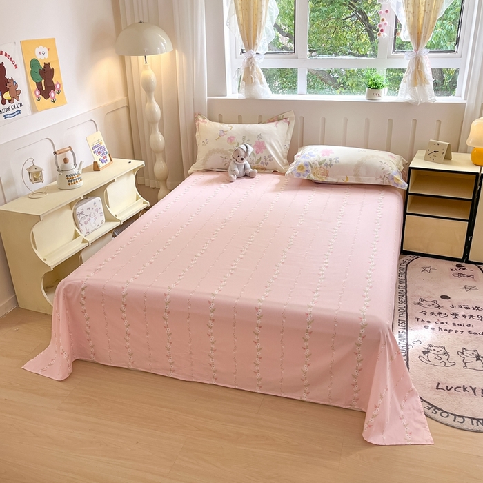 91家纺网 家纺一手货源 找家纺 大吉 2025新款100全棉纯棉喷气小清新被套四件套纯棉三件套床笠四件套单被套单枕套 秘境