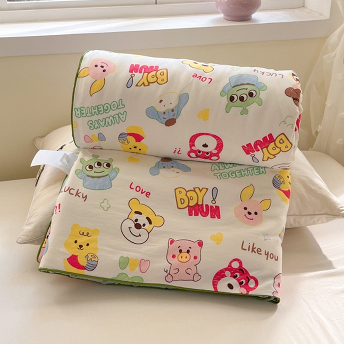 91家纺网 家纺一手货源 找家纺 贝扬思家纺 2025新款水洗皱皱纱系列夏被-系列二 童话世界