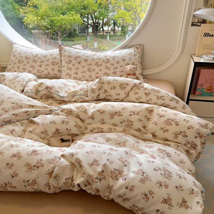 91家纺网 家纺一手货源 找家纺 葡萄家 2025爆款高克重彩色三角针A类针织双层纱四件套 提供买家秀 弥拉