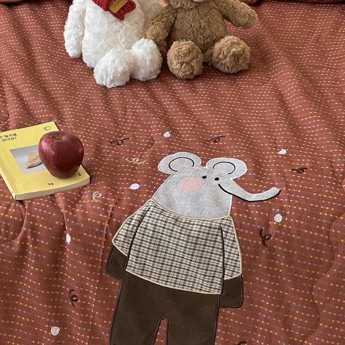 91家纺网 家纺一手货源 找家纺 月夏 2025新款全棉色织提花新疆棉花夏被被子被芯-彩点律动 彩点律动-桔色