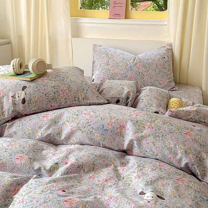 91家纺网 家纺一手货源 找家纺 田野2025新款13372全A全棉四件套 屋顶花园