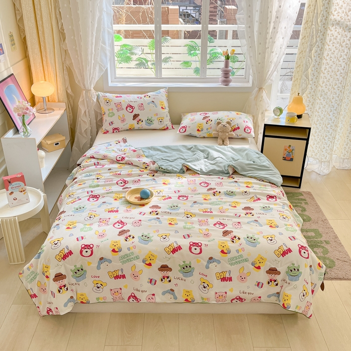 91家纺网 家纺一手货源 找家纺 贝扬思家纺 2025新款水洗皱皱纱系列夏被-系列二 童话世界