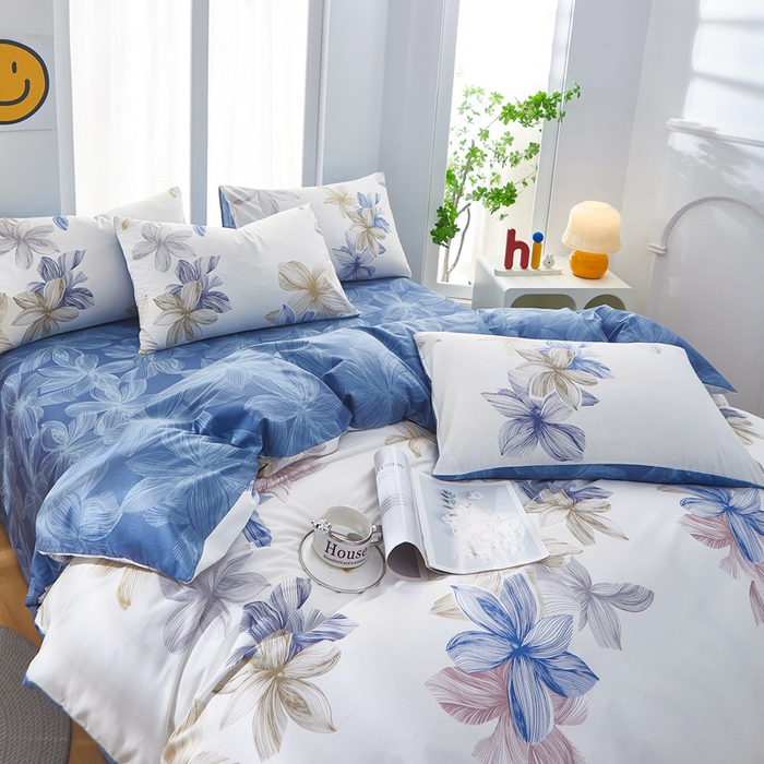 91家纺网 家纺一手货源 找家纺 黛妮雅 2025新款AB版全棉印花单被套床单枕套 安丽