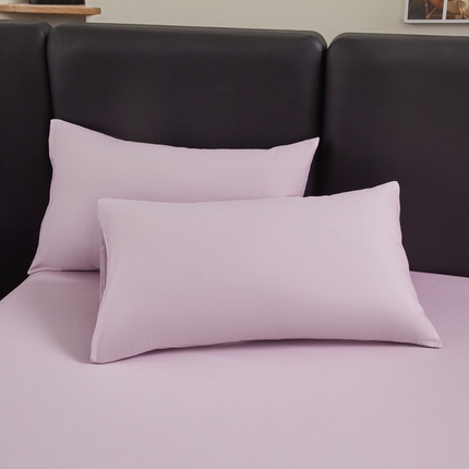 雅萱家纺 2025新款40S斜纹13372全棉纯色枕套 40S绝绝紫