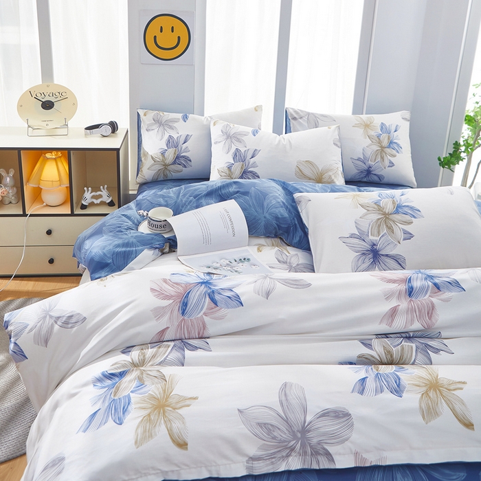 91家纺网 家纺一手货源 找家纺 黛妮雅 2025新款AB版全棉印花单被套床单枕套 安丽