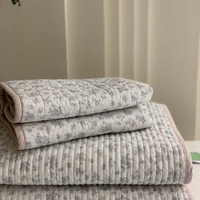 91家纺网 家纺一手货源 找家纺 汇庭 2025新款全棉床盖三件套-实拍 曼秋