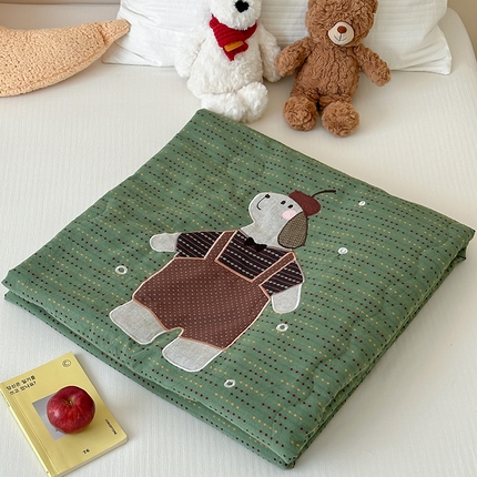 91家纺网 家纺一手货源 找家纺 （总）月夏 2025新款全棉色织提花新疆棉花夏被被子被芯-彩点律动