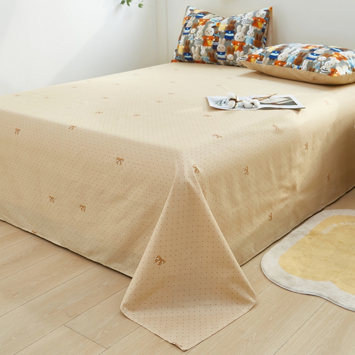 91家纺网 家纺一手货源 找家纺 黛妮雅 2025新款AB版全棉印花单被套床单枕套 幸运兔