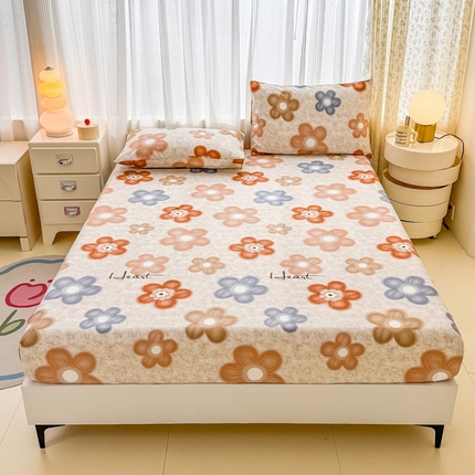 91家纺网 家纺一手货源 找家纺 （总）莎臣豹加厚磨毛植物羊绒床笠三件套学生宿舍单品床笠床垫保护套罩