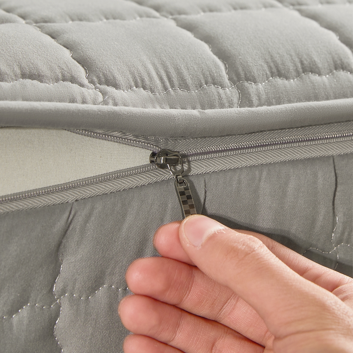 91家纺网 家纺一手货源 找家纺 （总）欧邦 2025新款可拆卸六面全包夹棉床笠