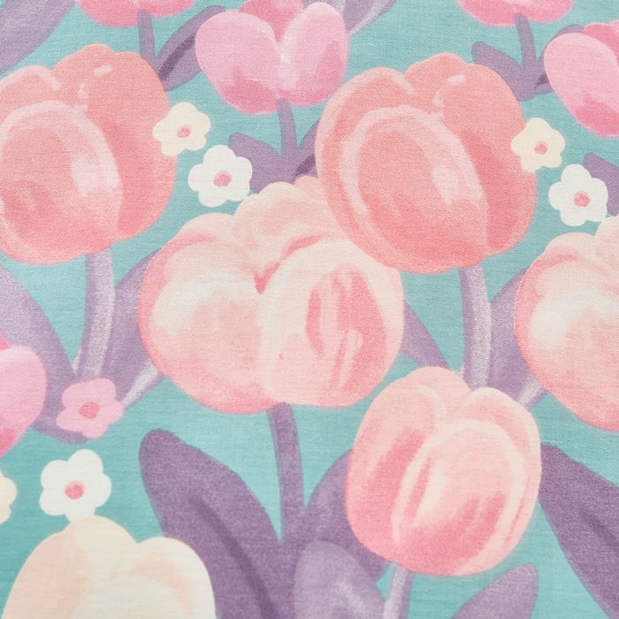 91家纺网 家纺一手货源 找家纺 黛妮雅 2025新款AB版全棉印花单被套床单枕套 花香丽影