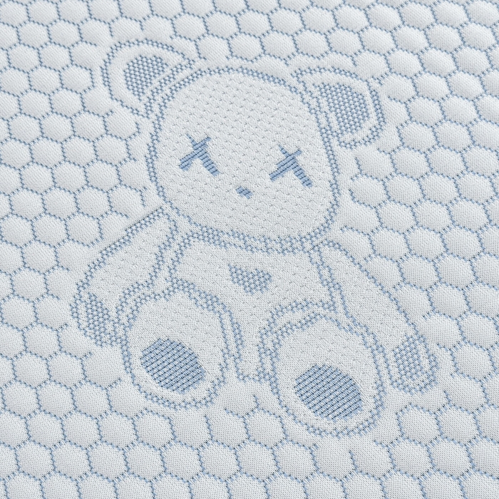 91家纺网 家纺一手货源 找家纺 2025新款凉感冰豆豆凉席-暴力熊系列 暴力熊-天蓝