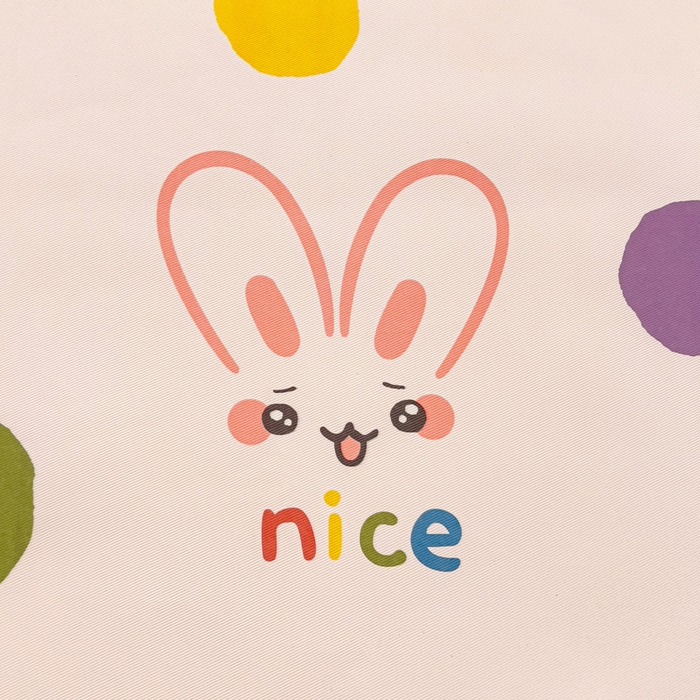 91家纺网 家纺一手货源 找家纺 富馨莱 2025新款平铺款冰藤印花凉席A类抗菌冰丝席支持定制尺寸 圆点兔兔