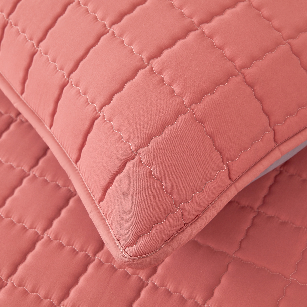 91家纺网 家纺一手货源 找家纺 欧邦 2025新款可拆卸六面全包夹棉床笠 单面夹棉-朱玉粉