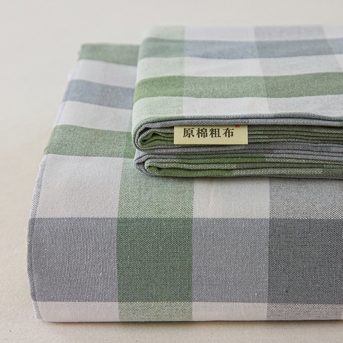 91家纺网 家纺一手货源 找家纺 首爱家纺 2025新款色织老粗布床单老粗布凉席三件套 森眸