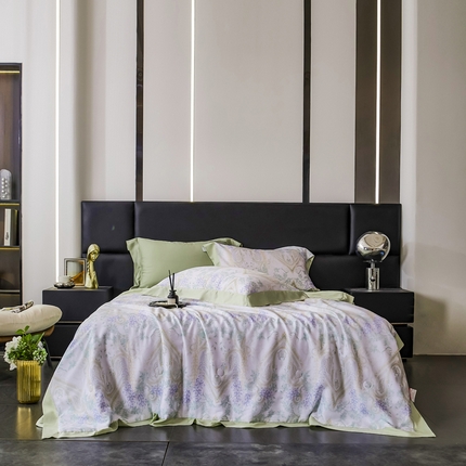 91家纺网 家纺一手货源 找家纺 （总）CINNY馨宜 2025新款 莱赛尔数码印花夏被四件套