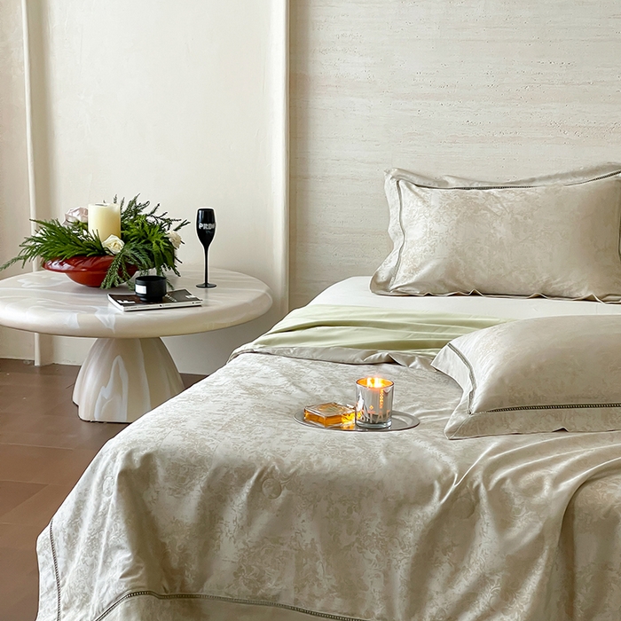 91家纺网 家纺一手货源 找家纺 傲蕾良品 2025新款80s天丝棉色织提花夏被夏凉被空调被 安德尔庄园