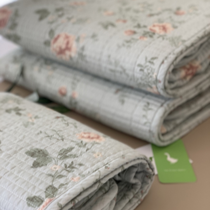 91家纺网 家纺一手货源 找家纺 汇庭 2025新款全棉床盖三件套-实拍 玫瑰故事