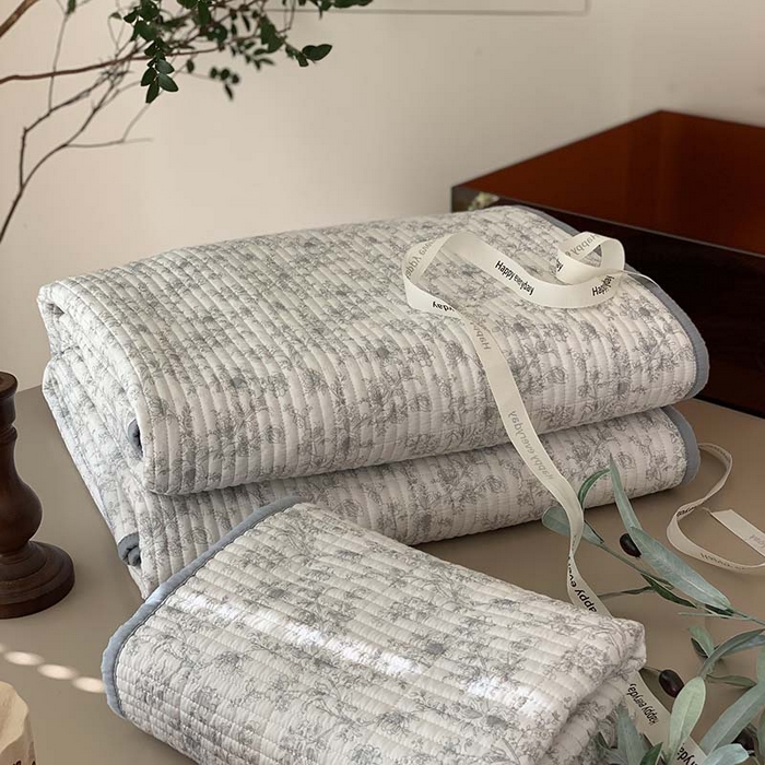 91家纺网 家纺一手货源 找家纺 汇庭 2025新款蔓莎床盖三件套系列-实拍 奥菲莉