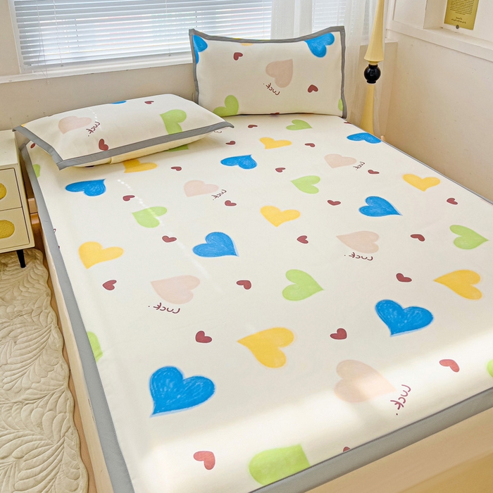 91家纺网 家纺一手货源 找家纺 富馨莱 2025新款平铺款冰藤印花凉席A类抗菌冰丝席支持定制尺寸 心意满满