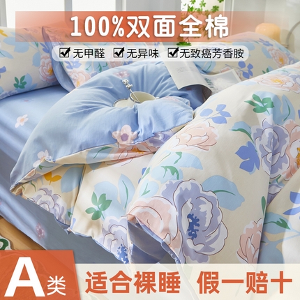 91家纺网 家纺一手货源 找家纺 （总）黛妮雅 2025新款AB版全棉印花床单款全棉四件套 送买家秀
