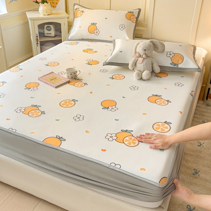 91家纺网 家纺一手货源 找家纺 富馨莱 2025新款床笠款冰藤印花凉席A类抗菌冰丝席支持定制尺寸 心想事成