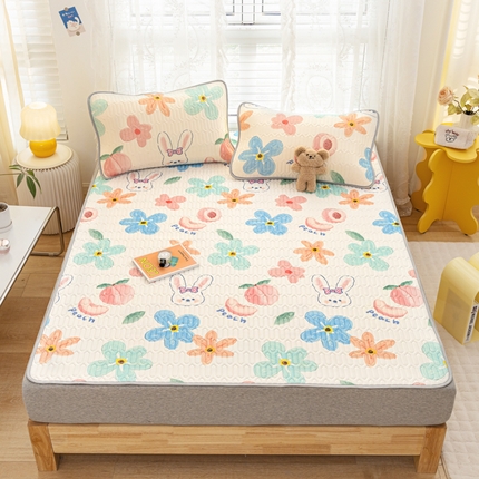 默忆 2025新款凉感丝印花乳胶凉席 夏天味道