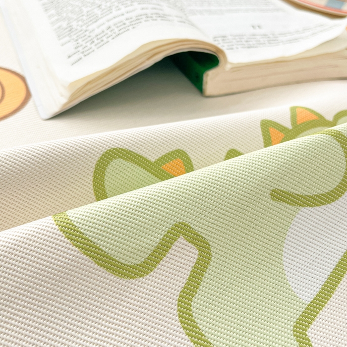 91家纺网 家纺一手货源 找家纺 绒艺席业 2025新款600D冰丝印花数码印花冰藤席卡通小清新系列 动物派对