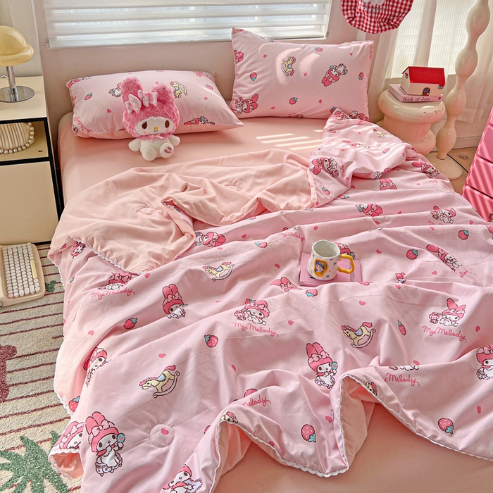 91家纺网 家纺一手货源 找家纺 妖妖家纺2025新款糯糯夏凉被四件套夏凉被空调被 逛逛游乐园