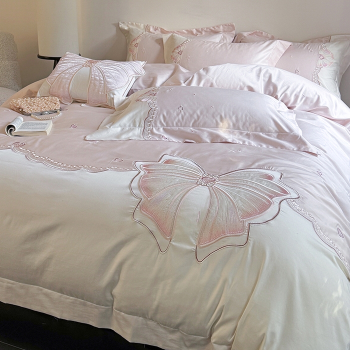 91家纺网 家纺一手货源 找家纺 优悦生活馆 2025新款全棉新疆长绒棉四件套-恋恋时光 控价 恋恋时光-仙女粉