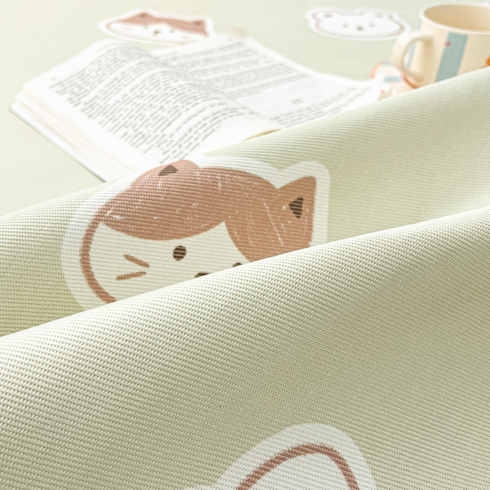 91家纺网 家纺一手货源 找家纺 绒艺席业 2025新款600D冰丝印花数码印花冰藤席卡通小清新系列 可爱三小只