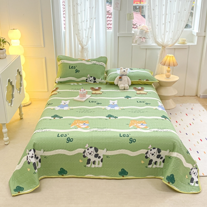 91家纺网 家纺一手货源 找家纺 （总）顺顺家纺 2025新款全棉卡通夹棉床盖