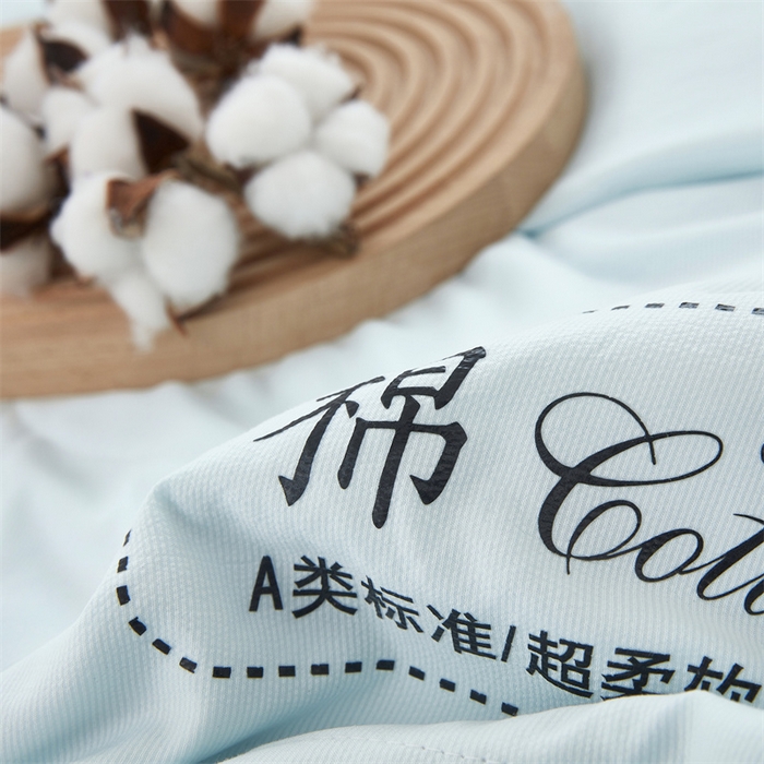 91家纺网 家纺一手货源 找家纺 芊梵 2025新款针织棉花夏被手包边单凉被空调被 棉朵-蓝