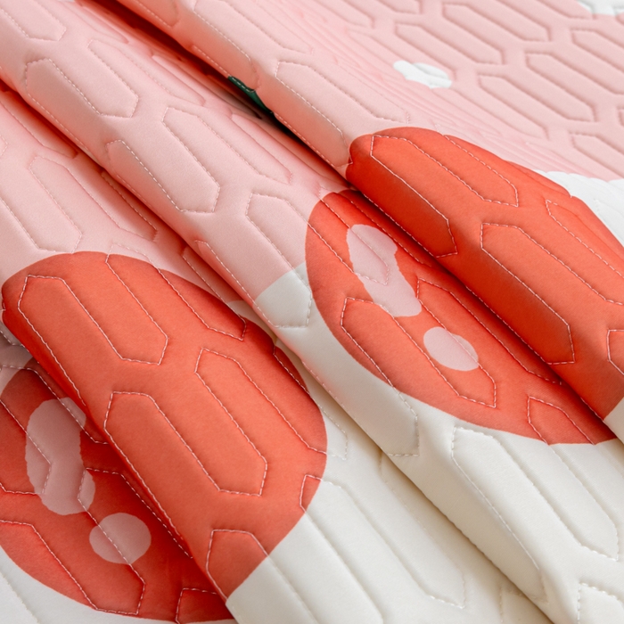 91家纺网 家纺一手货源 找家纺 默忆 2025新款凉感丝印花乳胶凉席 甜心樱桃