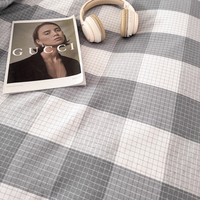 91家纺网 家纺一手货源 找家纺 （总）2025新款全棉色织老粗布四件套