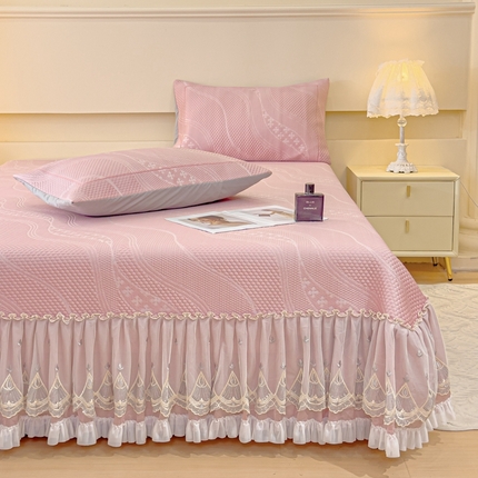 （总）2025新款A类3d凉感冰豆豆床裙款凉席