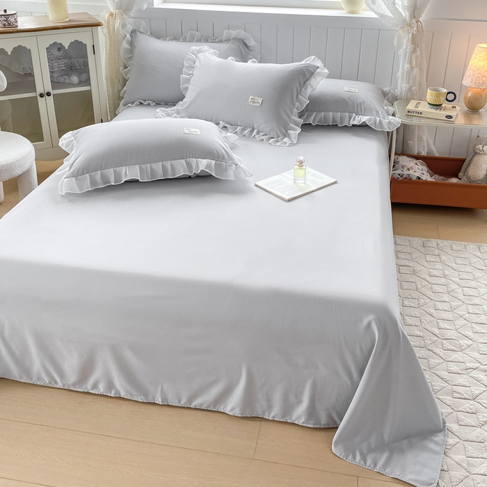 91家纺网 家纺一手货源 找家纺 红日子纺织品 2025新款韩版华夫格水洗棉四件套 绅士灰