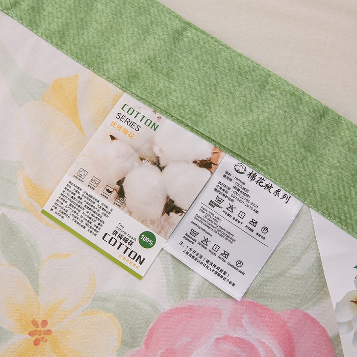 91家纺网 家纺一手货源 找家纺 锦鹭被业 2025新款A类里外全棉印花夏被 繁花邂逅