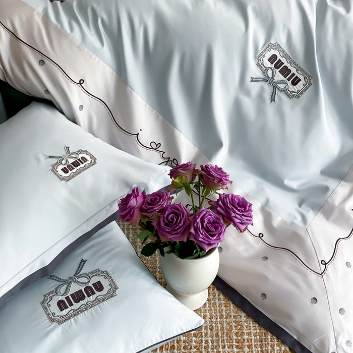 91家纺网 家纺一手货源 找家纺 品家居2025新款高支高密贡缎长绒棉四件套 觅-蓝