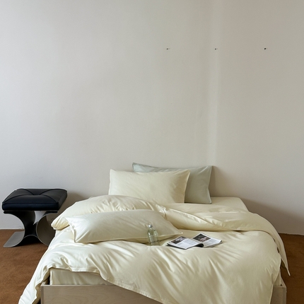 简家居 2025春夏新款40支牛津纺四件套-晚风 嫩黄