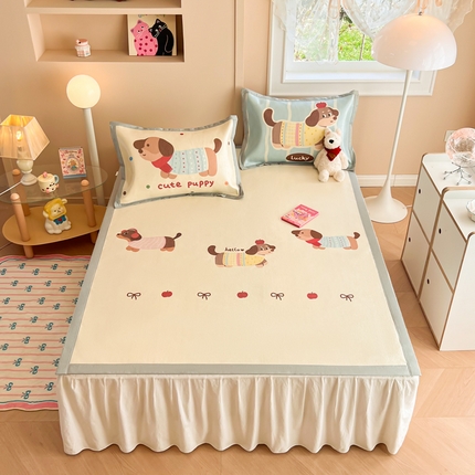 91家纺网 家纺一手货源 找家纺 （总）慕尚2025新款大板卡通冰丝席三件套