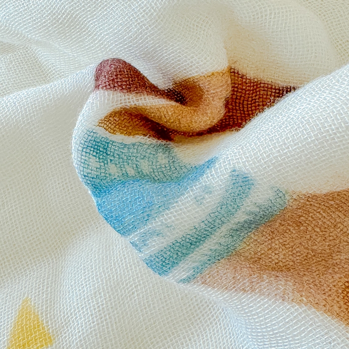 91家纺网 家纺一手货源 找家纺 乐家毛巾被2025新款全棉六层一体超柔泡泡纱多功能毯 大耳狗