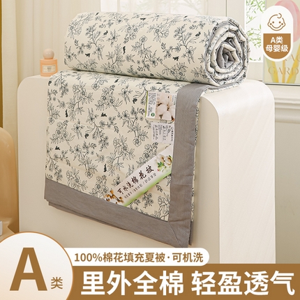 91家纺网 家纺一手货源 找家纺 （总）锦鹭被业 2025新款里外全棉印花棉花夏被纯棉夏凉被空调被棉花被