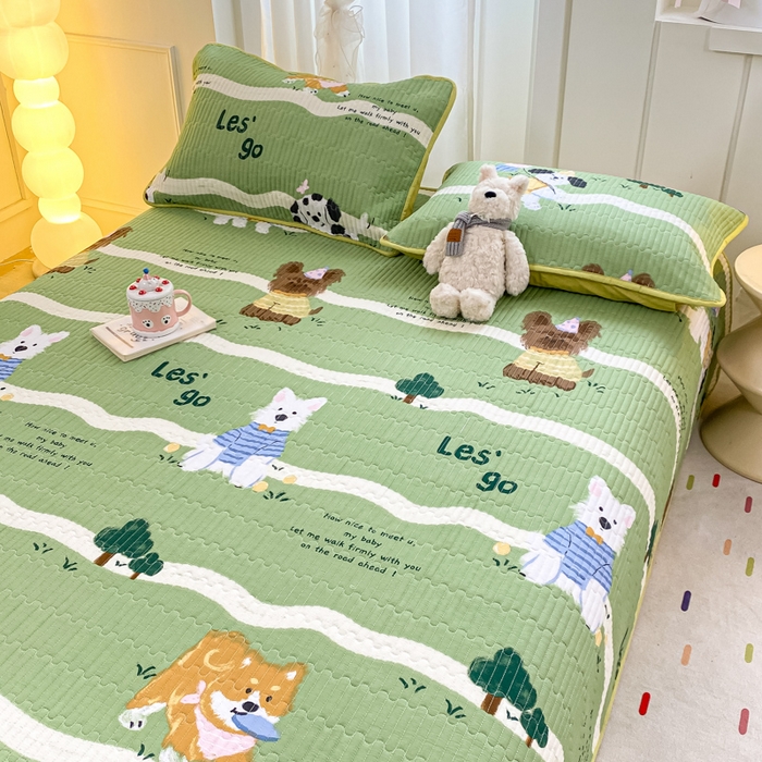 91家纺网 家纺一手货源 找家纺 （总）顺顺家纺 2025新款全棉卡通夹棉床盖