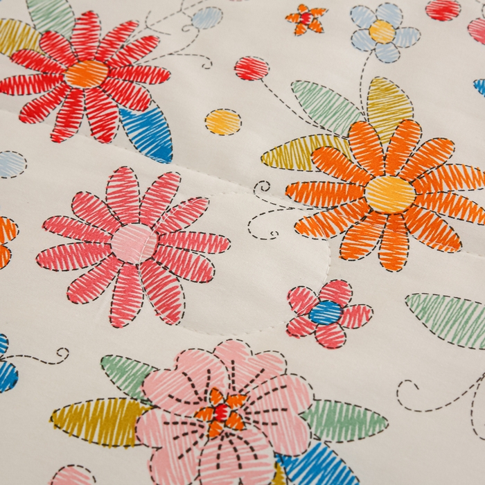 91家纺网 家纺一手货源 找家纺 锦鹭被业 2025新款A类里外全棉印花夏被 太阳花