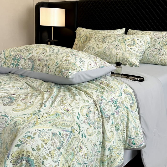 91家纺网 家纺一手货源 找家纺 花满路 2025新款成人夏被 松风