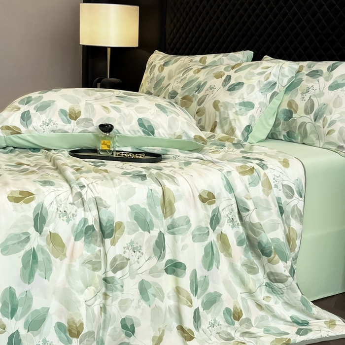 91家纺网 家纺一手货源 找家纺 花满路 2025新款成人夏被 墨染